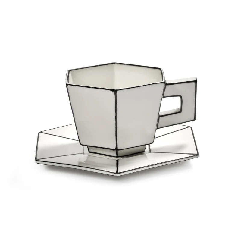Serax Carte Blanche Cappuccino Cup with Saucer - Set of 2