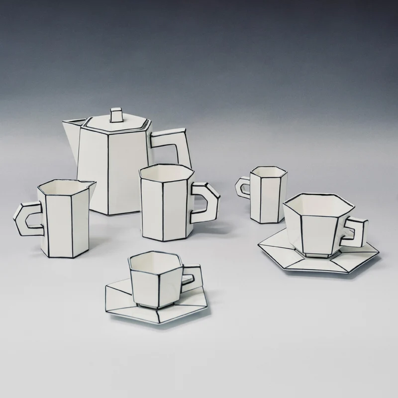 Serax Carte Blanche Espresso Cup with Saucer - Set of 2