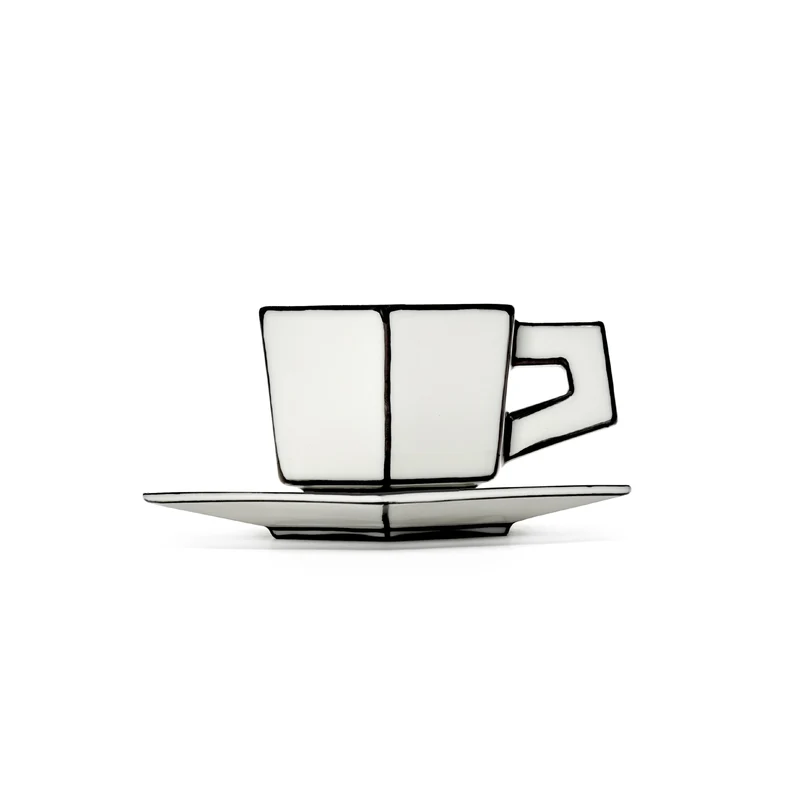 Serax Carte Blanche Espresso Cup with Saucer - Set of 2