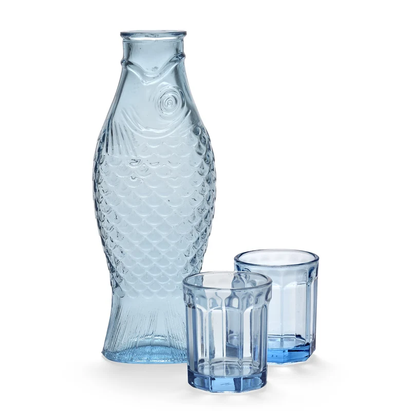 Serax Fish & Fish Set Carafe with 2 Glasses