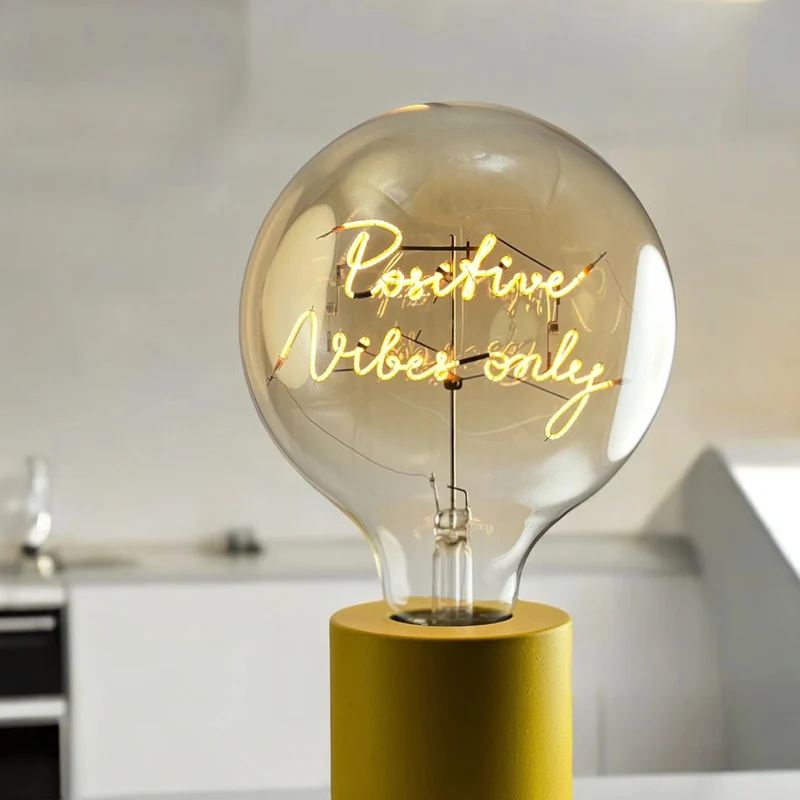 MITB by Elements Lighting Positive Vibes Only E27 Bulb