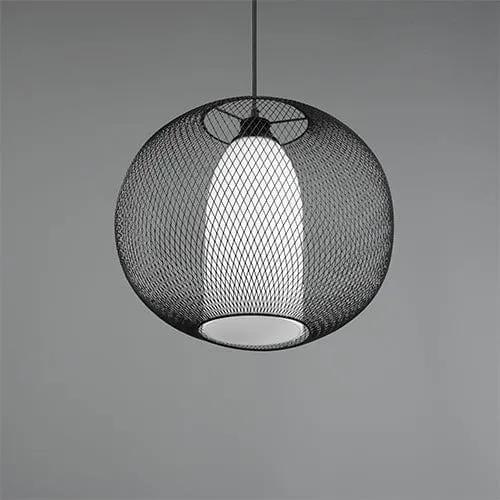 Luminaire Suspendu Noir Industriel