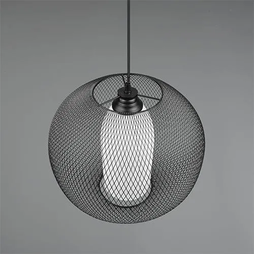 Luminaire Suspendu Noir Industriel