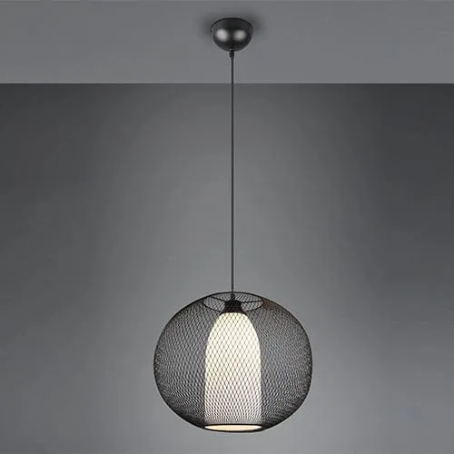 Luminaire Suspendu Noir Industriel