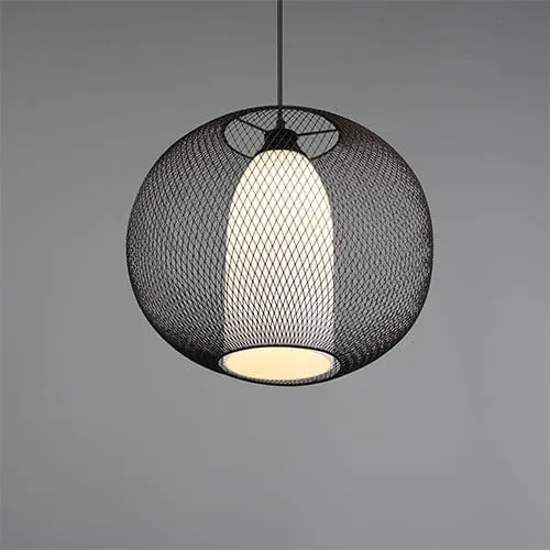 Luminaire Suspendu Noir Industriel