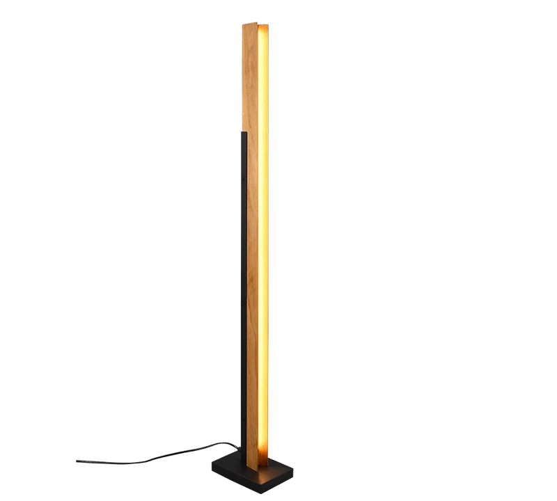 Lampadaire Salon Noir Et Bois