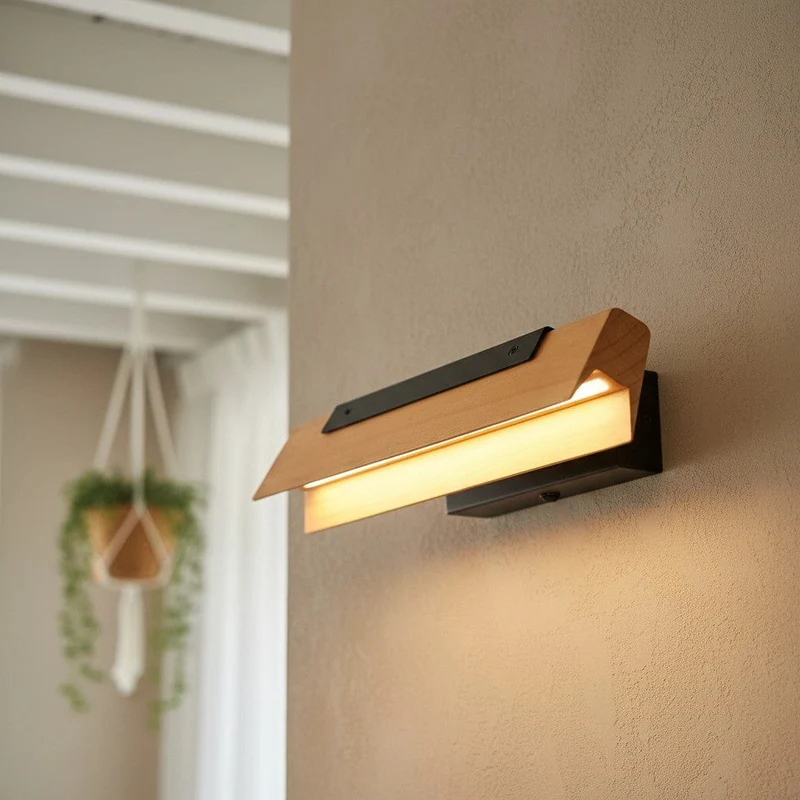 Luminaire Applique Murale Bois