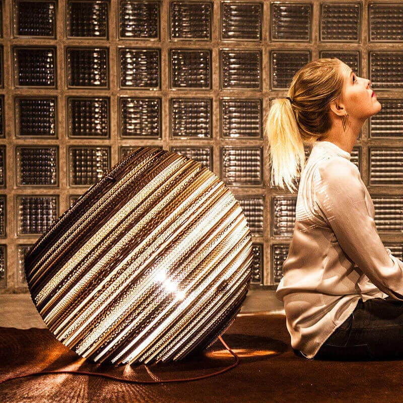 Think Paper Globe Cardboard Floor Lamp