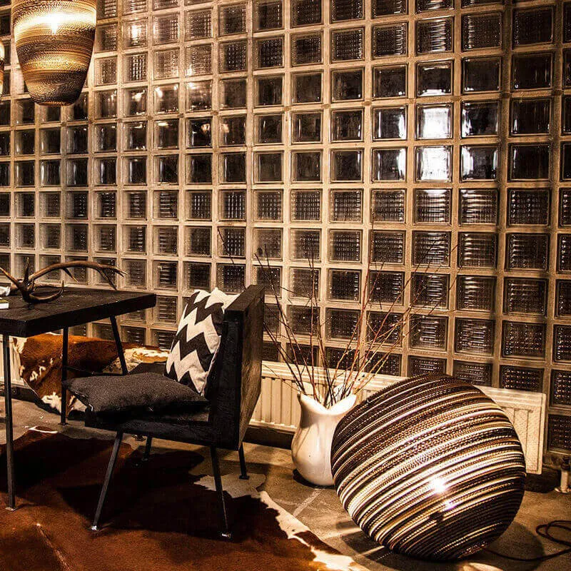 Think Paper Globe Cardboard Floor Lamp
