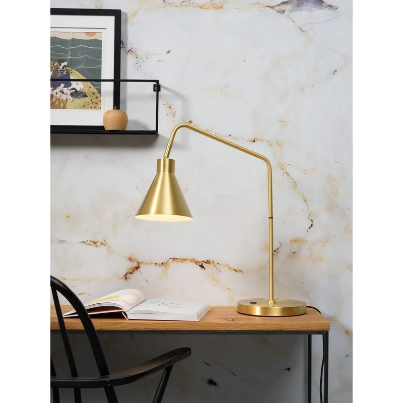 Lampe A Poser Metal Dore