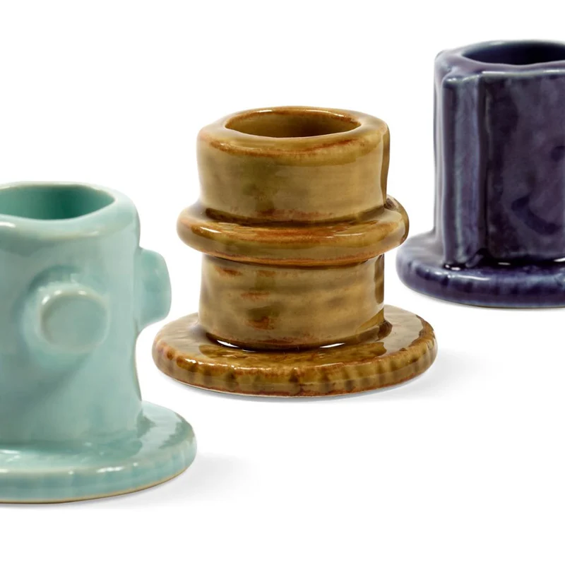 Serax Molly Glazed Candle Holder - Set of 3