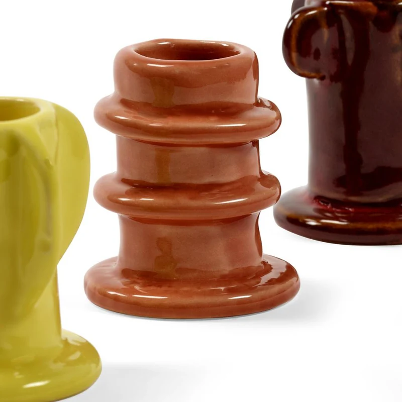 Serax Molly Glazed Candle Holder - Set of 3