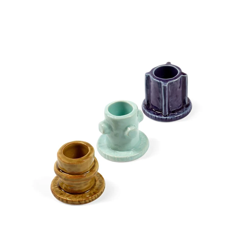 Serax Molly Glazed Candle Holder - Set of 3
