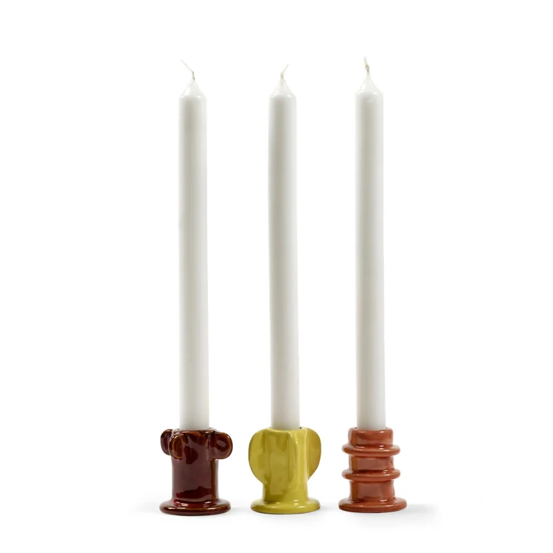 Serax Molly Glazed Candle Holder - Set of 3