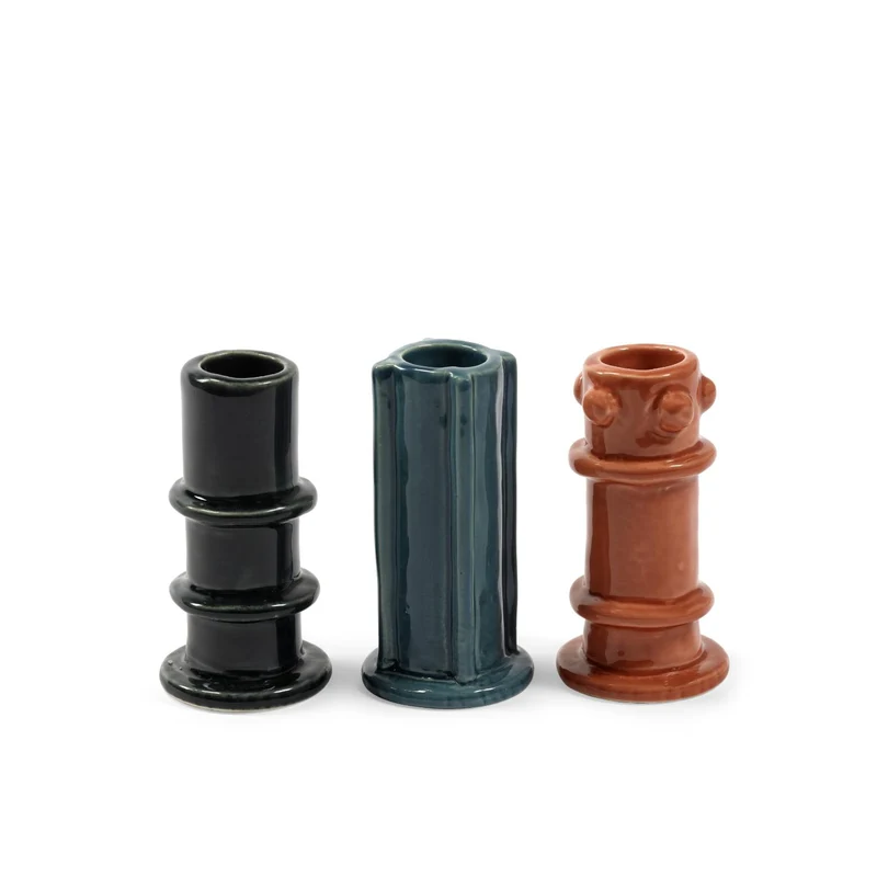 Serax Molly Glazed Candle Holder - Set of 3