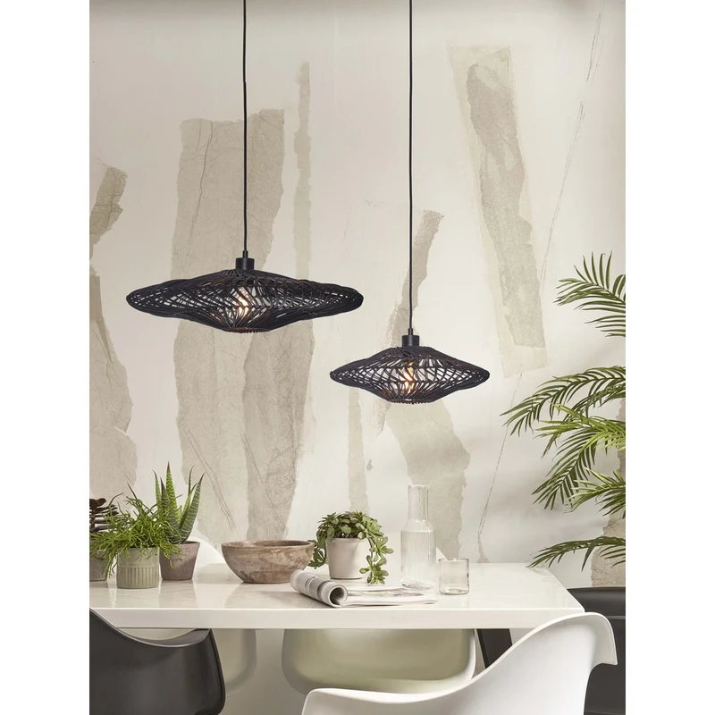 Suspension Lampe Rotin