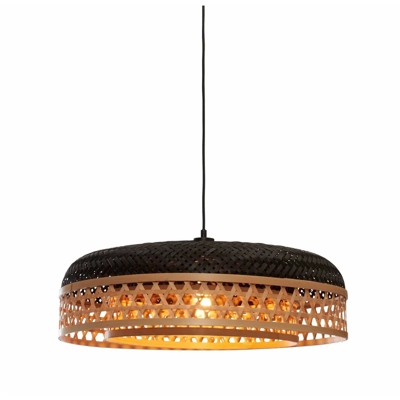 Suspension Bambou Et Blanc