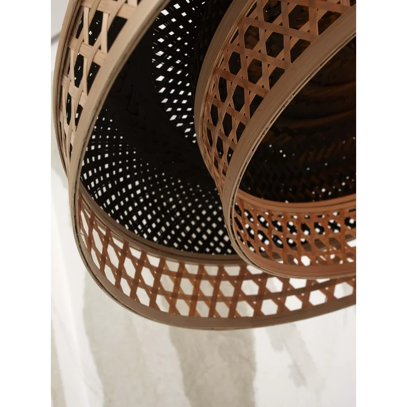 Suspension Bambou Et Blanc