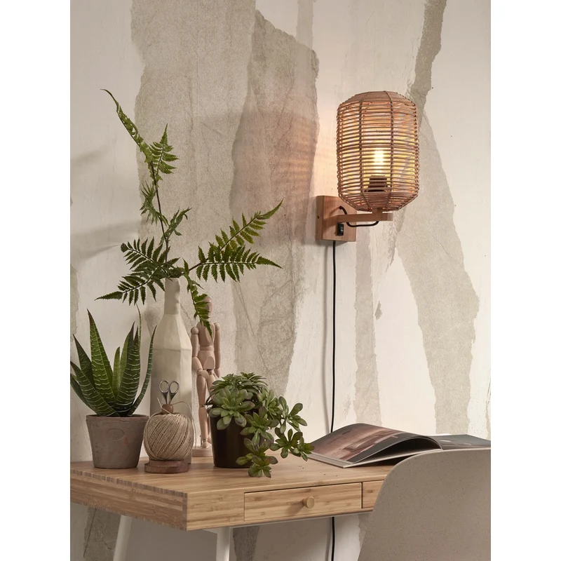 Luminaire Mural Rotin