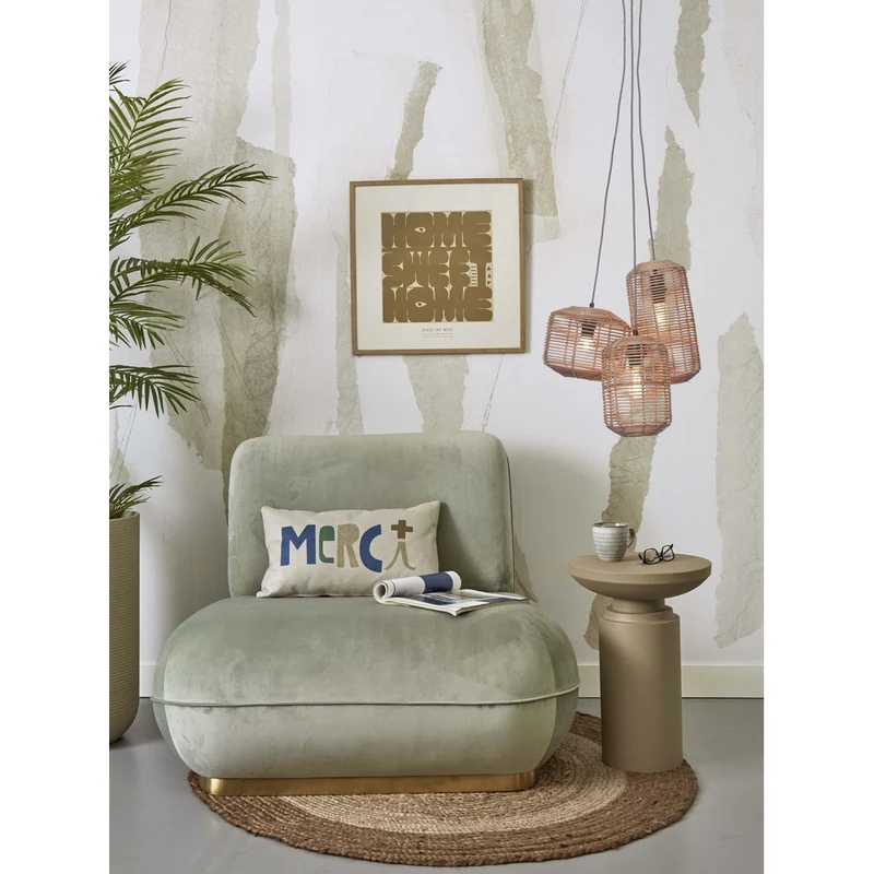 Suspension Rotin Salon