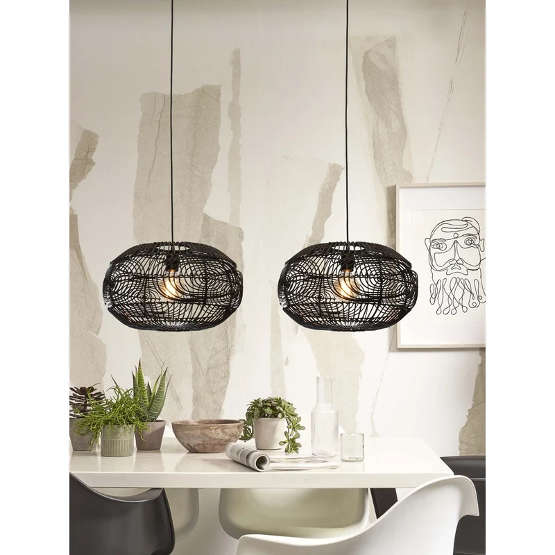 Suspension Luminaire Osier Rotin Bambou