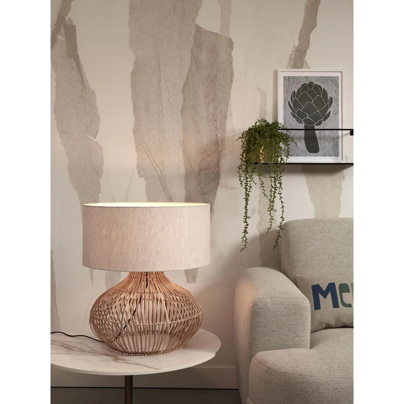 Lampe Salon Rotin