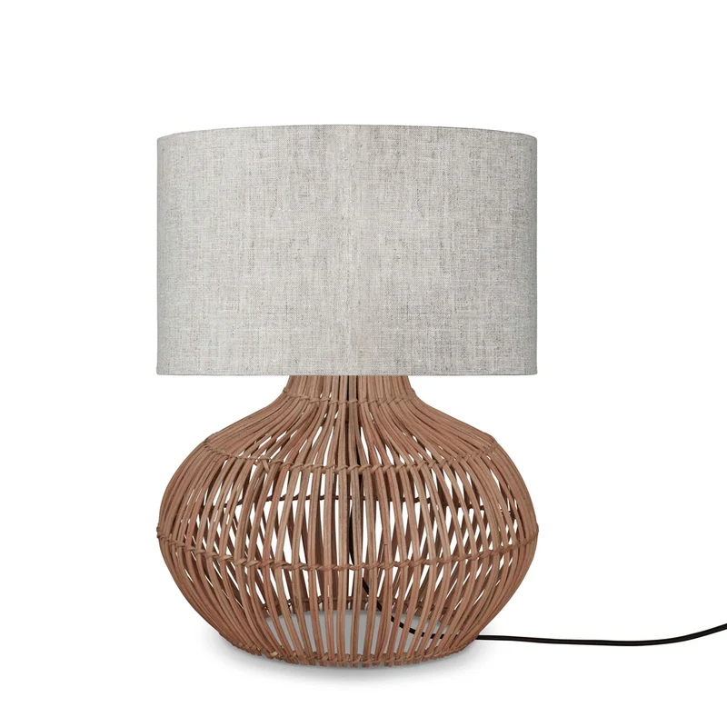 Lampe De Chevet En Rotin