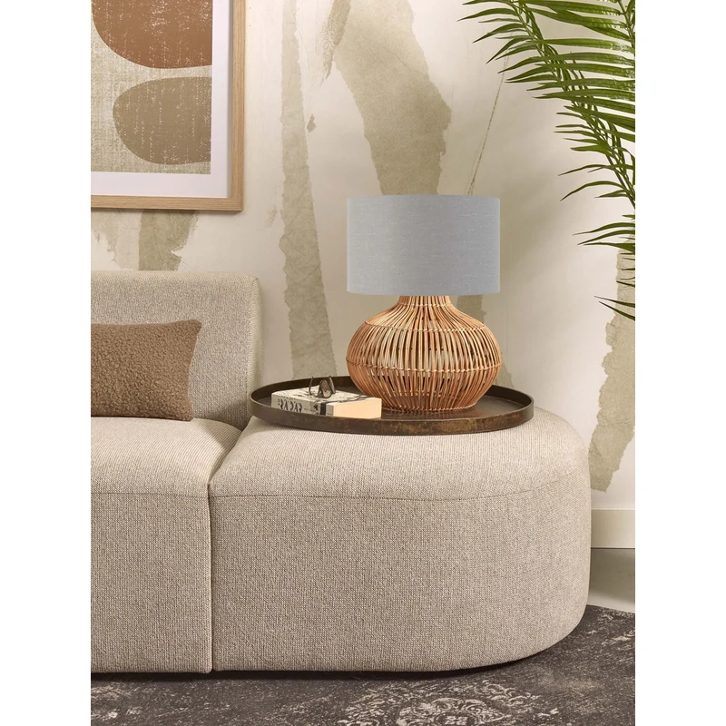 Lampe De Table En Rotin
