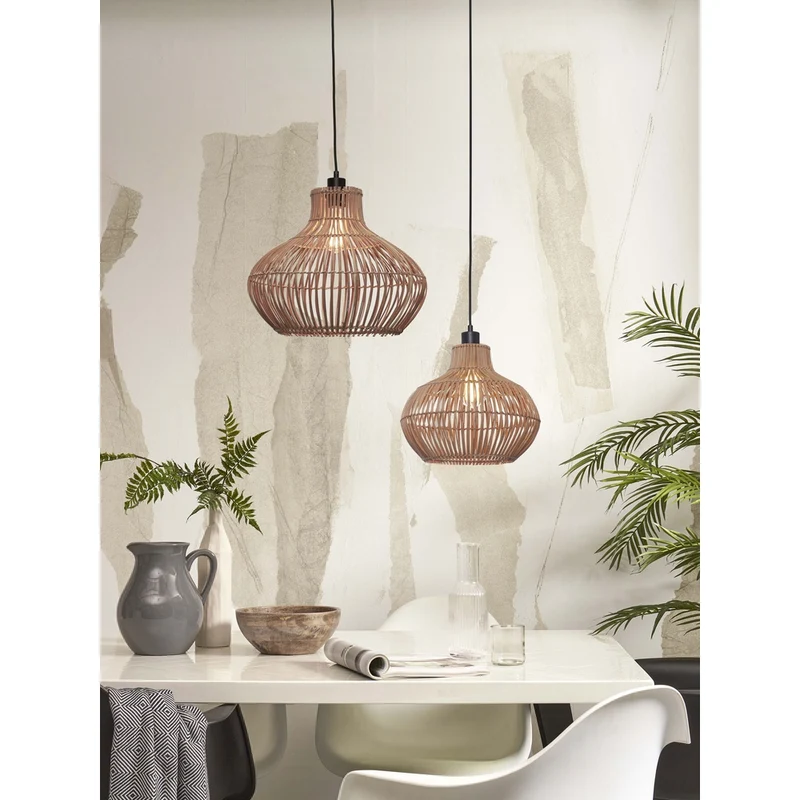 Suspension Luminaire Osier Rotin Bambou