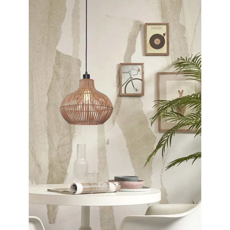 Suspension Luminaire Osier Rotin Bambou