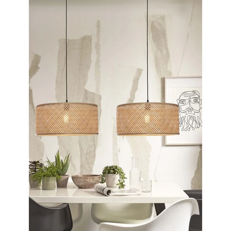 Luminaire Osier Rotin Bambou