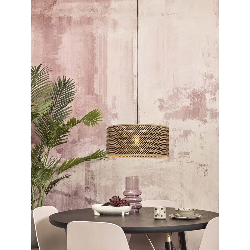 Suspension Luminaire Rotin Bambou