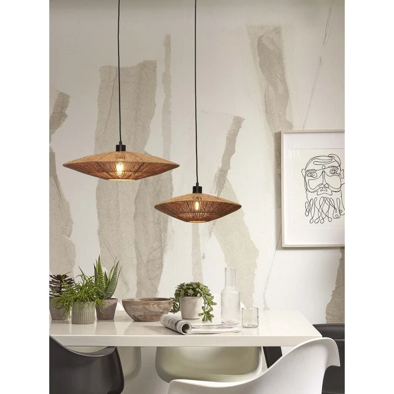 Suspension Luminaire Osier Rotin Bambou