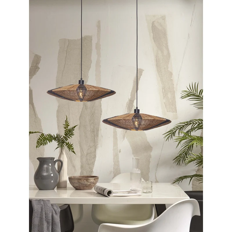 Suspension Luminaire Rotin Bambou