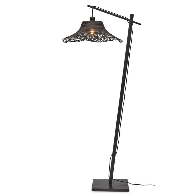 Lampe Noire Sur Pied