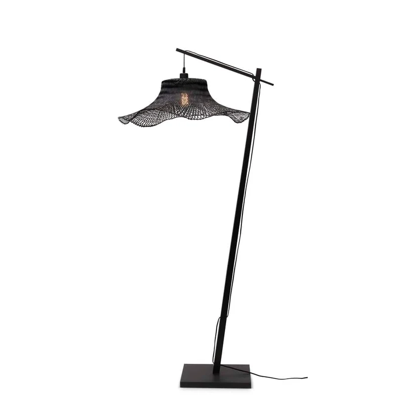 Lampe Sur Pied Noir Industriel