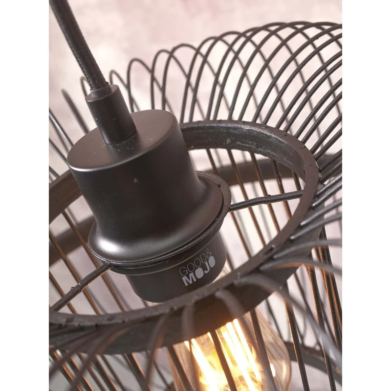 Lampe Noire Industrielle Sur Pied