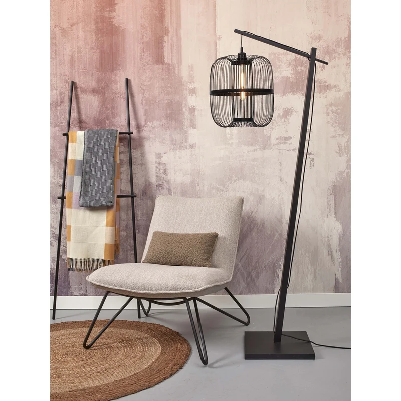 Lampe Sur Pied Noir Mat