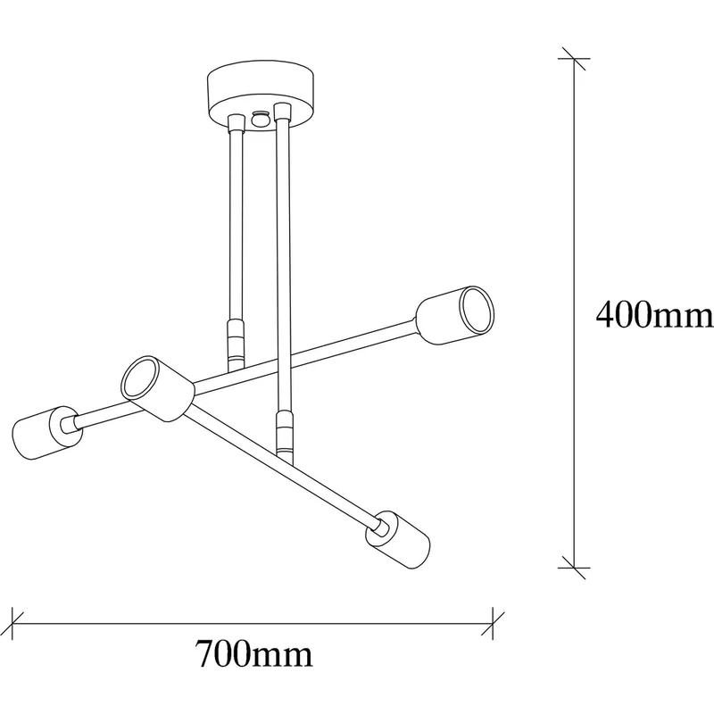 Luminaire Plafonnier Industriel Noir