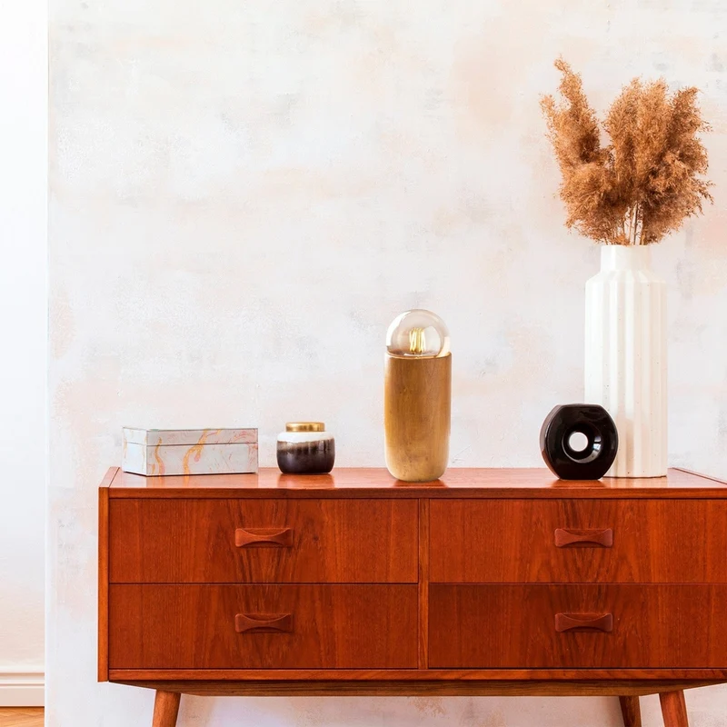 Lampe Bois Vintage