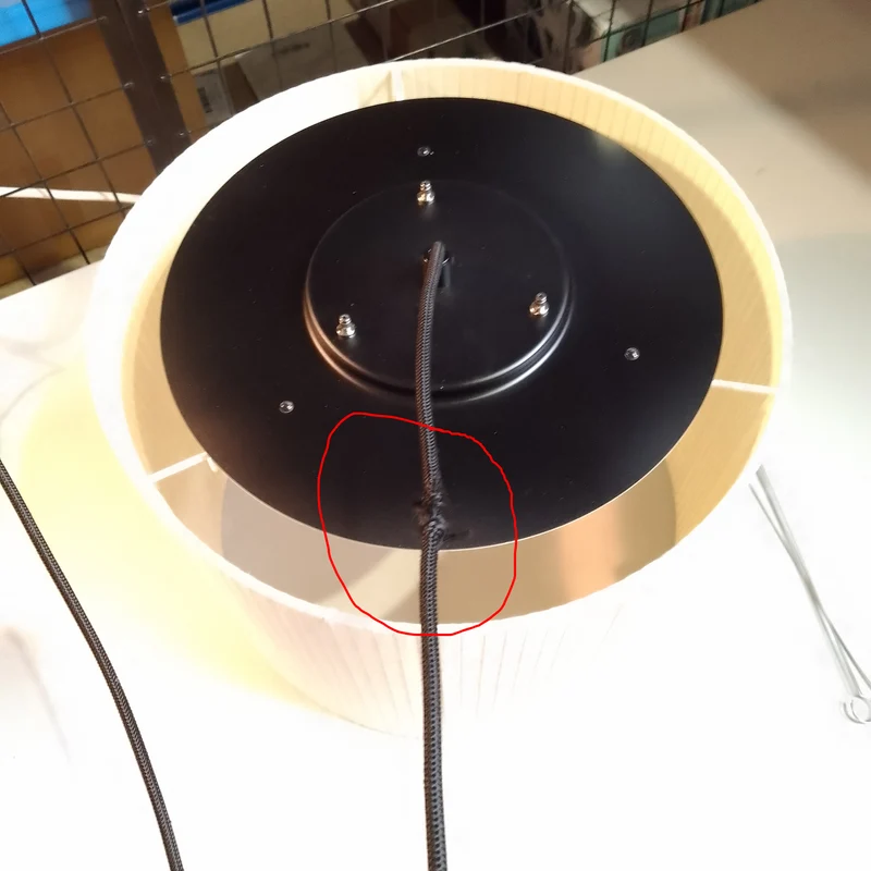 Marset Mercer Suspension Lamp (Natural cotton ribbon, Ø: 44 cm X H: 29 cm) - Second Chance