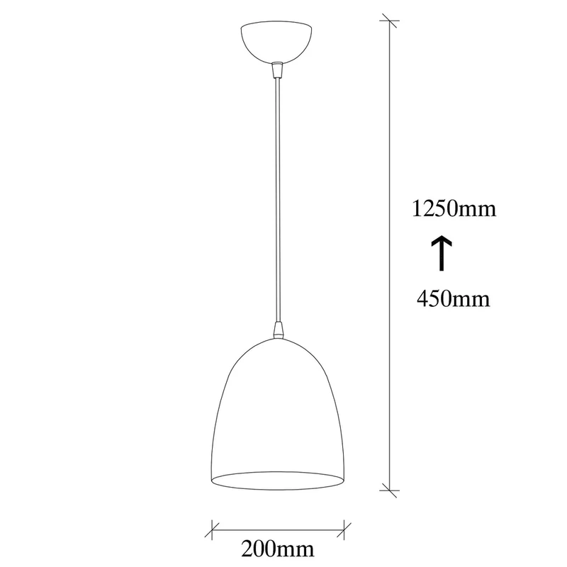 Suspension Metal Blanc
