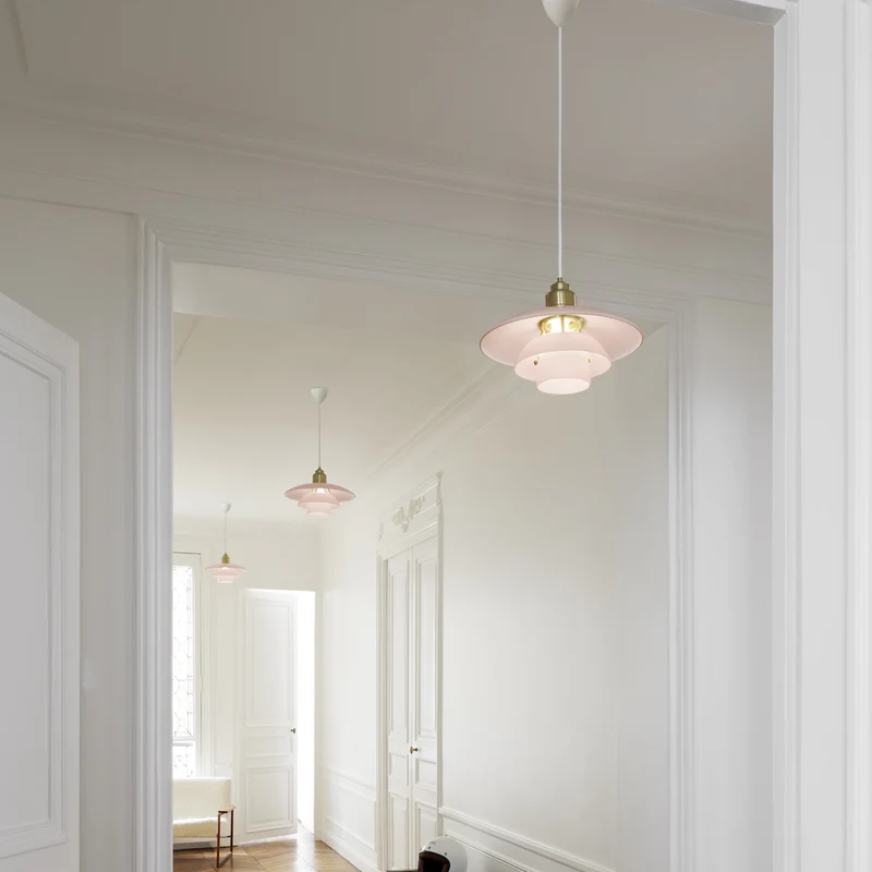 Louis Poulsen PH 3½-3 Pale Rose Brass Pendant