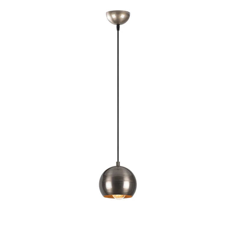 Lampe à suspension ronde couleur argent