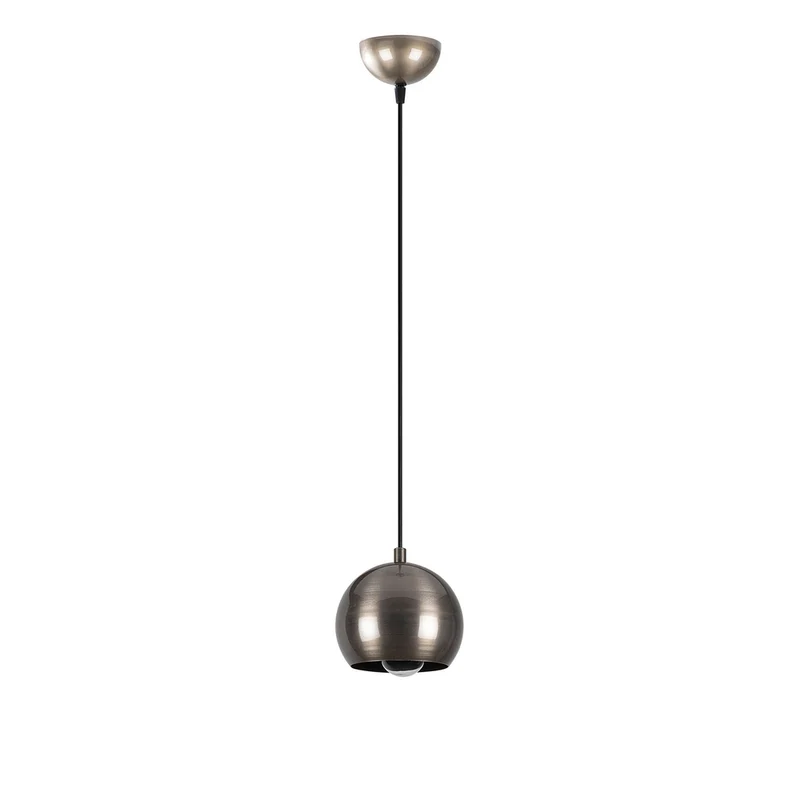 Lampe à suspension ronde couleur argent