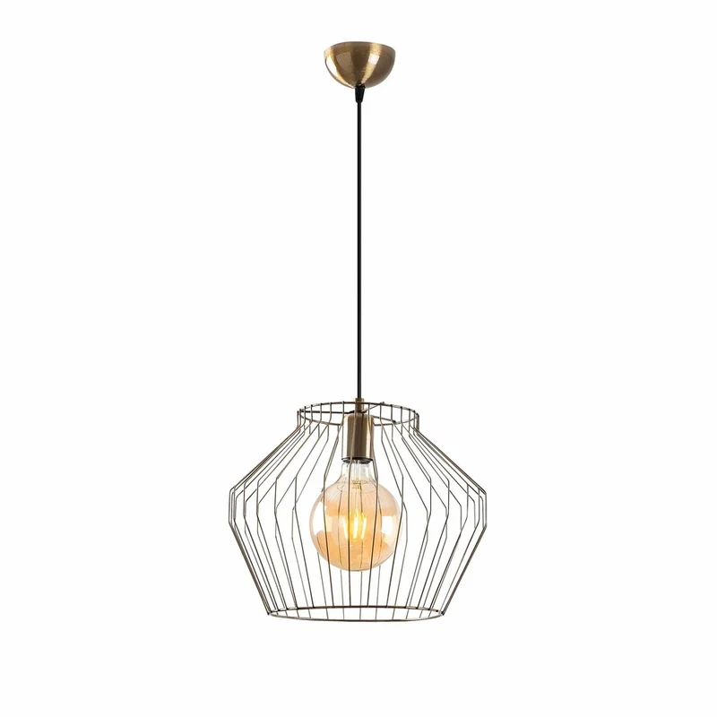 Lampe à suspension en métal noir