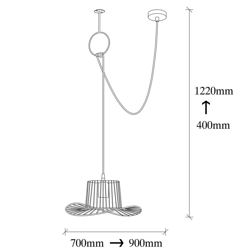 Luminaire Suspension Chapeau