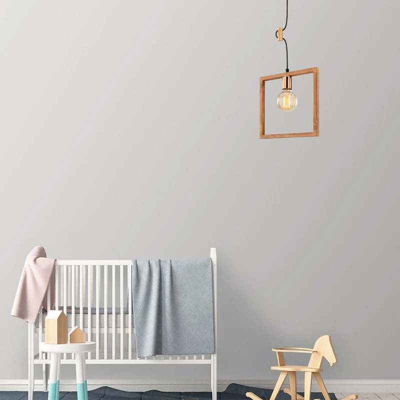 Luminaire En Bois Suspendu