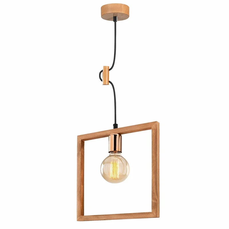 Luminaire En Bois Suspendu