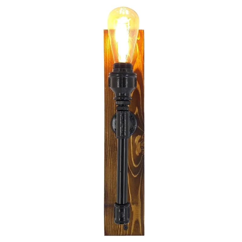 Applique Industrielle Bois